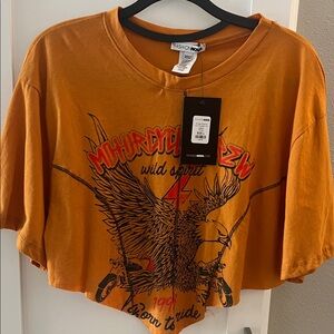 Fashion Nova Wild Spirit Orange Crop Top